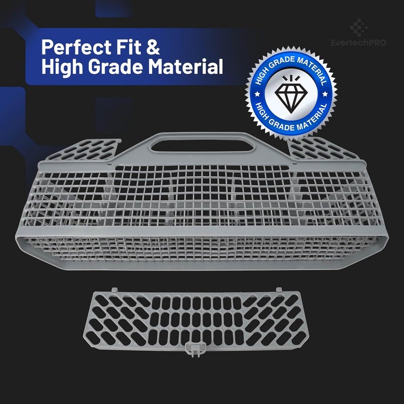 EVERTECHPRO Universal WD28X10128 Dishwasher Cutlery Basket, Durable Dishwasher Basket with Flaps Open Design, Dishwasher Utensil Basket Compatible with GE and fits Whirlpool Frigi-daire Kenmore dishwasher - Image 5